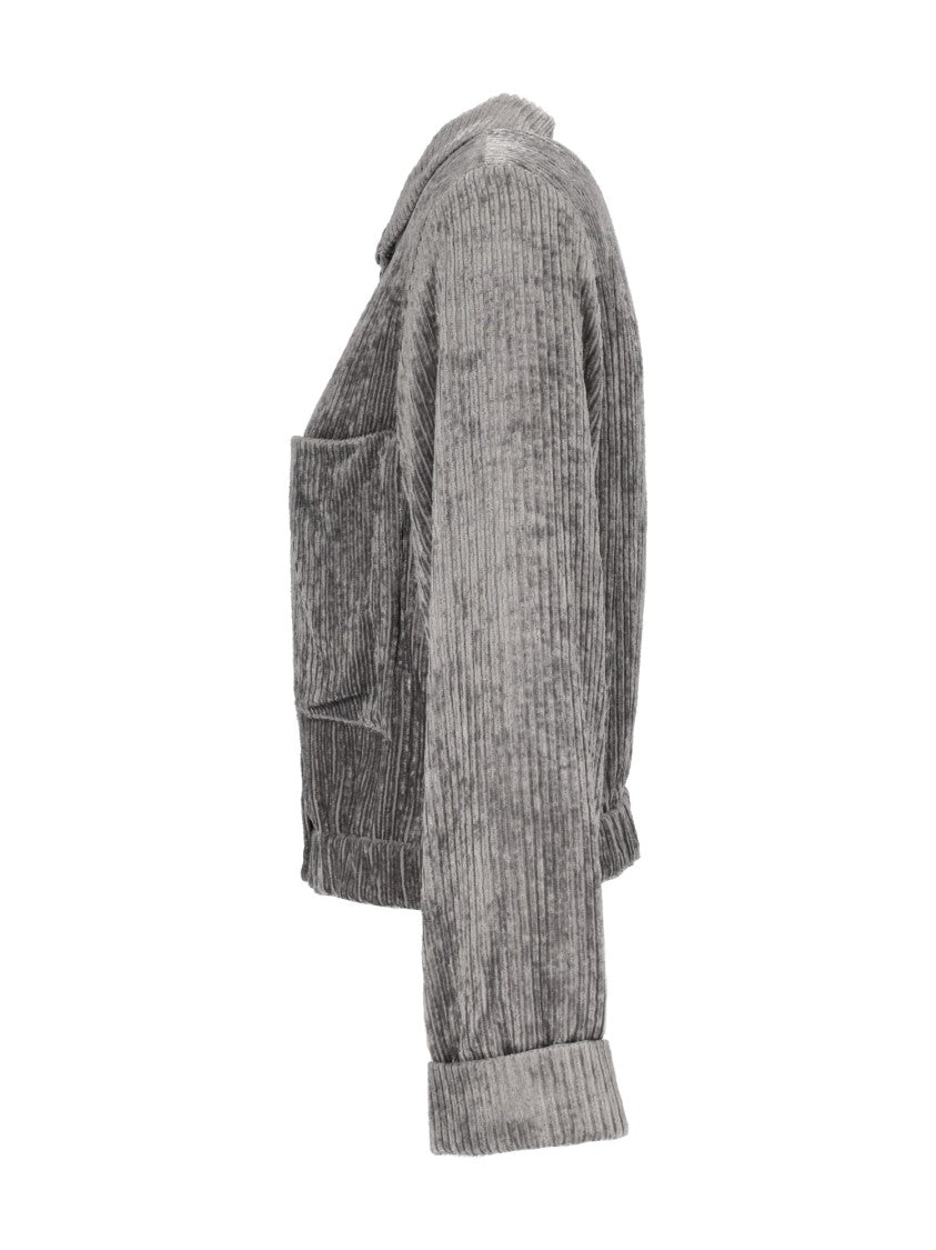 Emporio Armani Cropped Ribbed Caban Coat