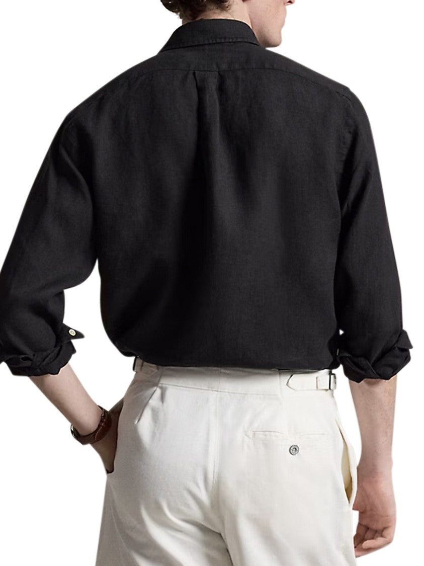 Polo Ralph Lauren Linen Long Sleeve Sport Shirt With Button-Down Collar