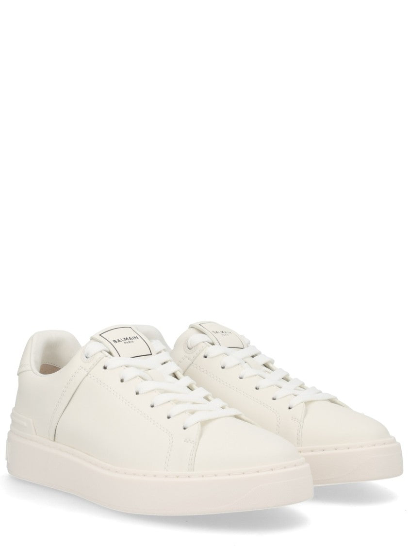 Balmain B-Court Calfskin Minimalist Low Sneakers