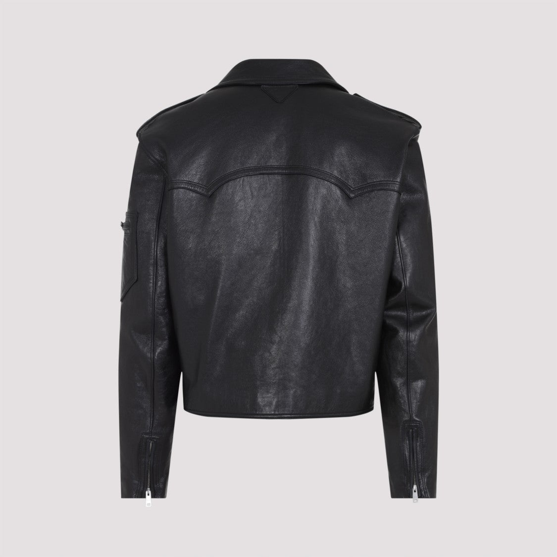 Prada Black Goat Leather Biker Jacket