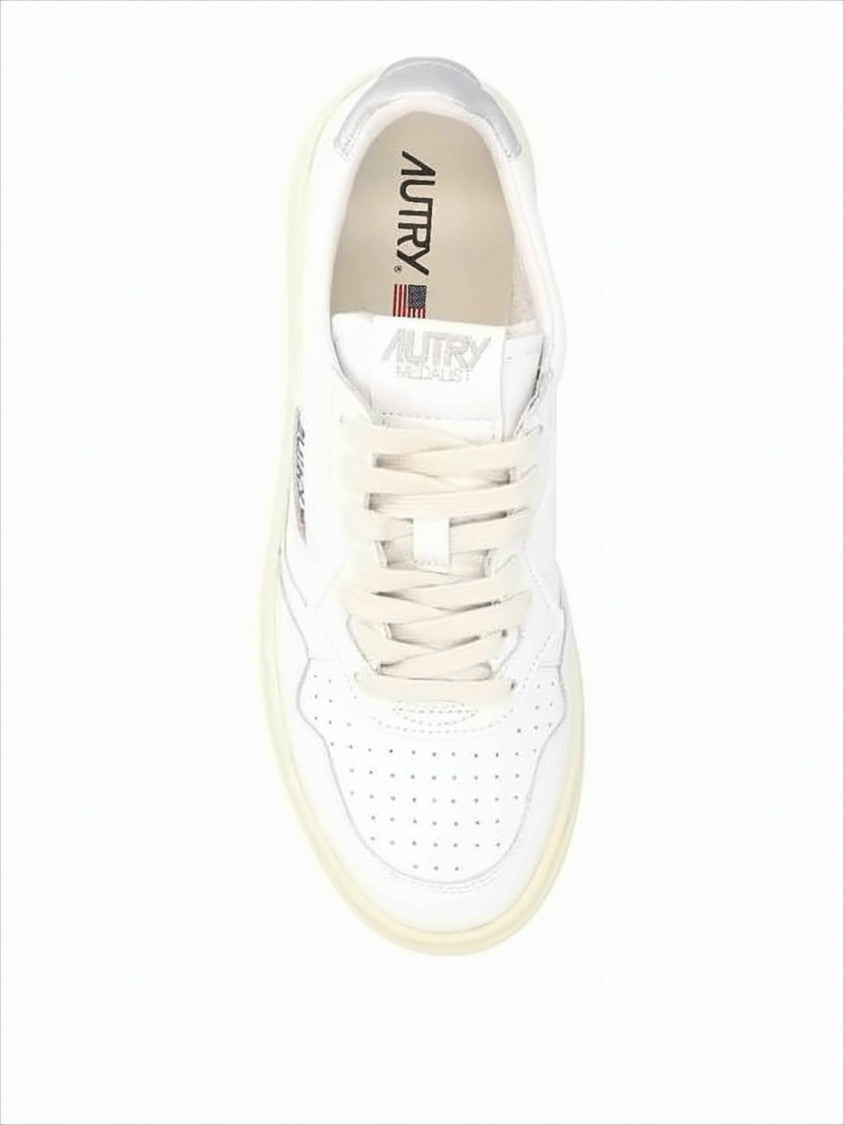Autry Low-Top Sneakers With Vintage-Inspired Cream Sole And Perforated Detailing