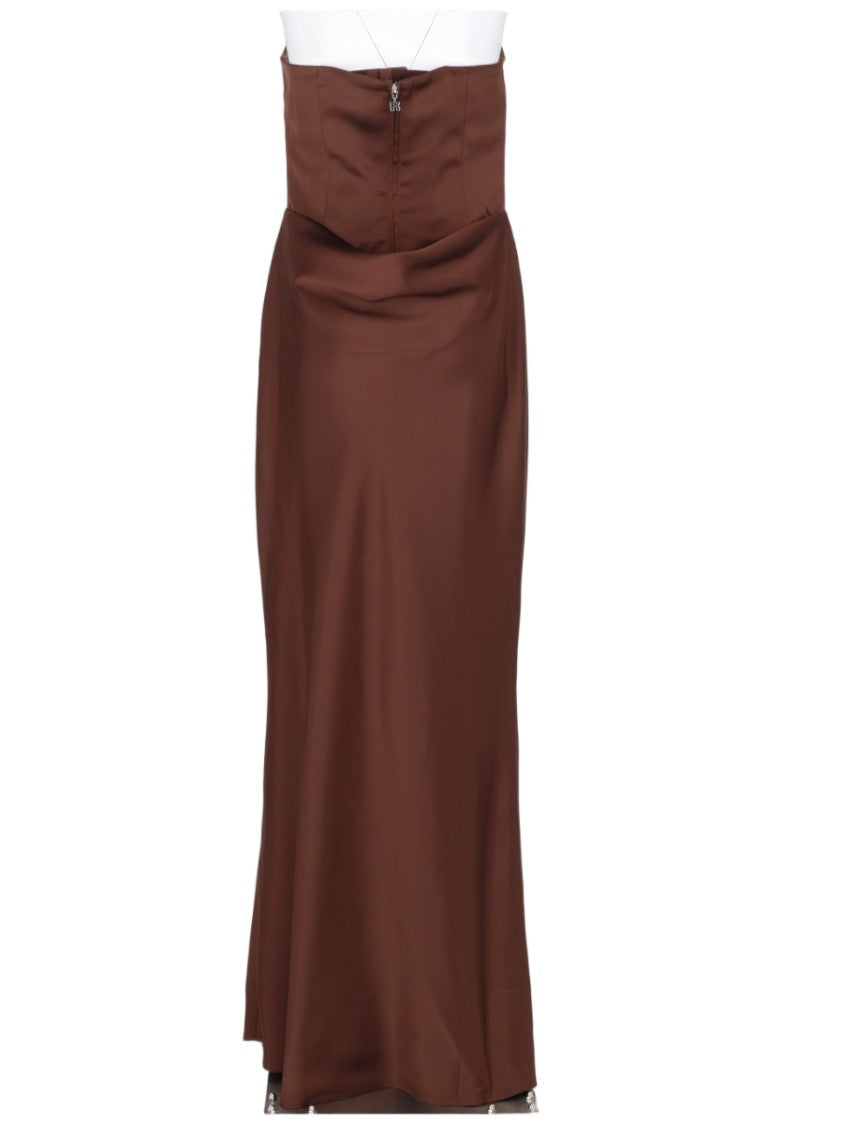 Rotate Strapless Structured Bodice Polyester Maxi Dress