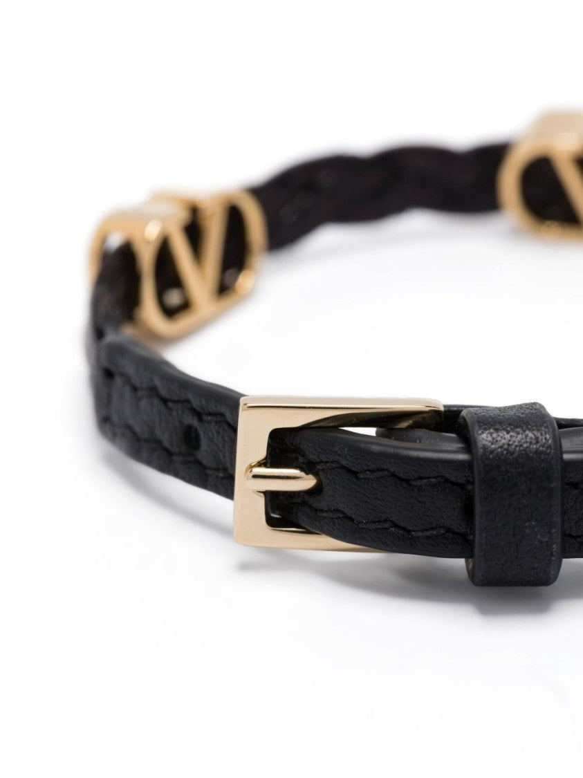 Valentino Garavani Bijoux Black Bracelet With Braided Design