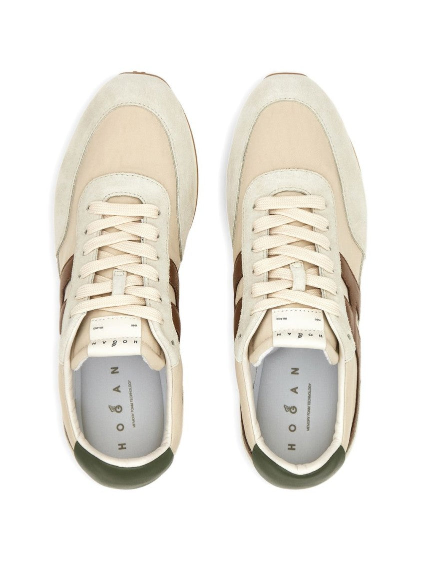 Hogan Silk And Nylon Side Zip Sneakers