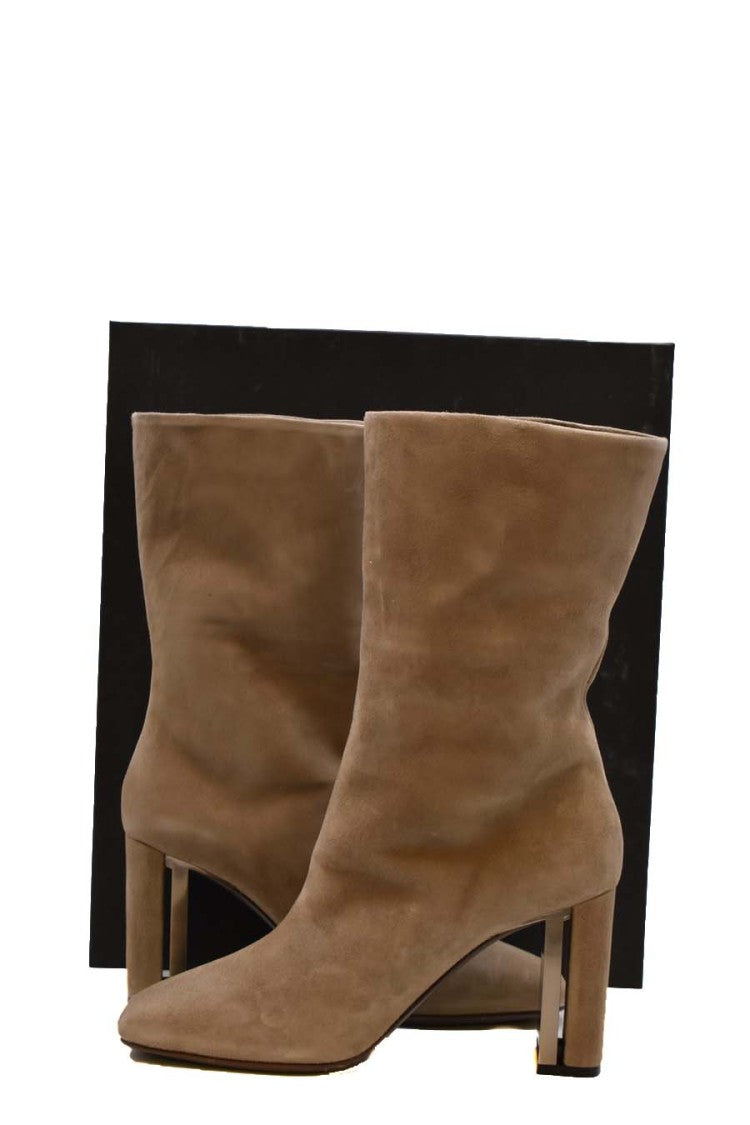 Vic Matié Taupe Suede Slouch Bootie