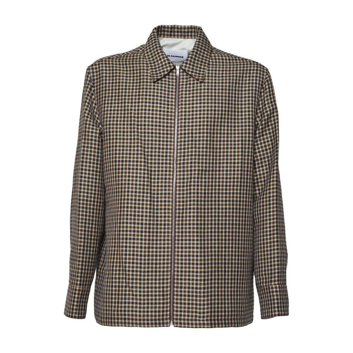 Jil Sander Classic Checkered Shirt With Textured Fabric