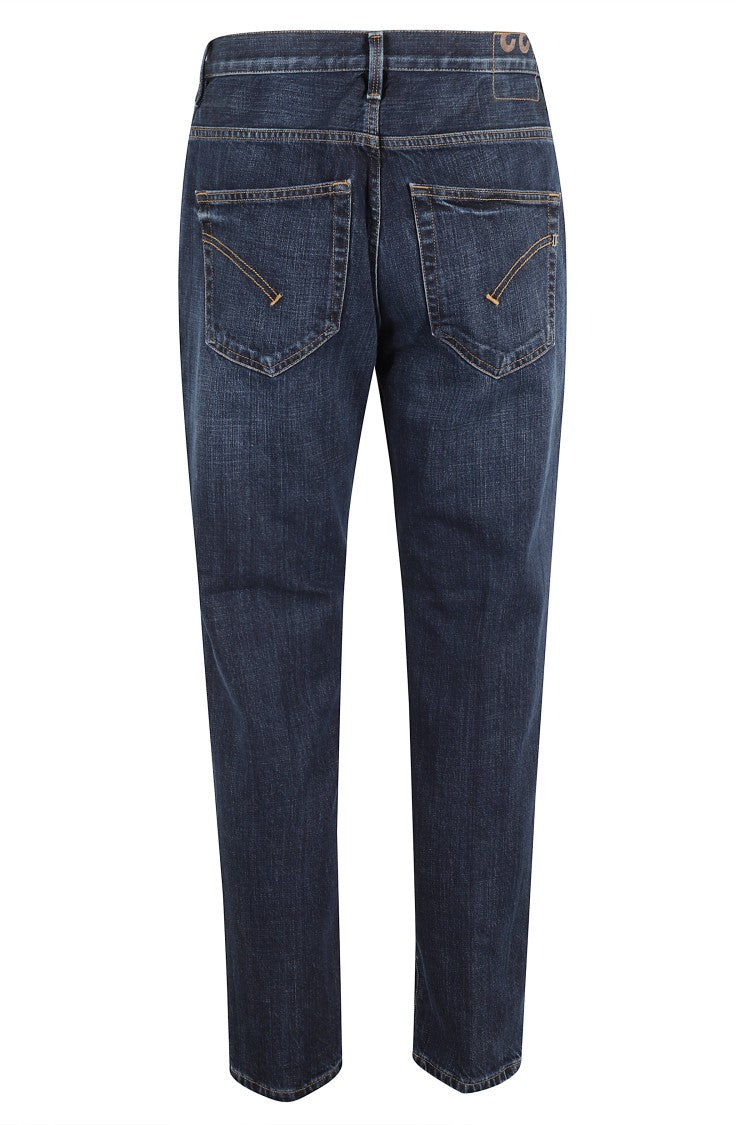 Dondup Straight-Leg Denim Jeans With Contrast Stitching