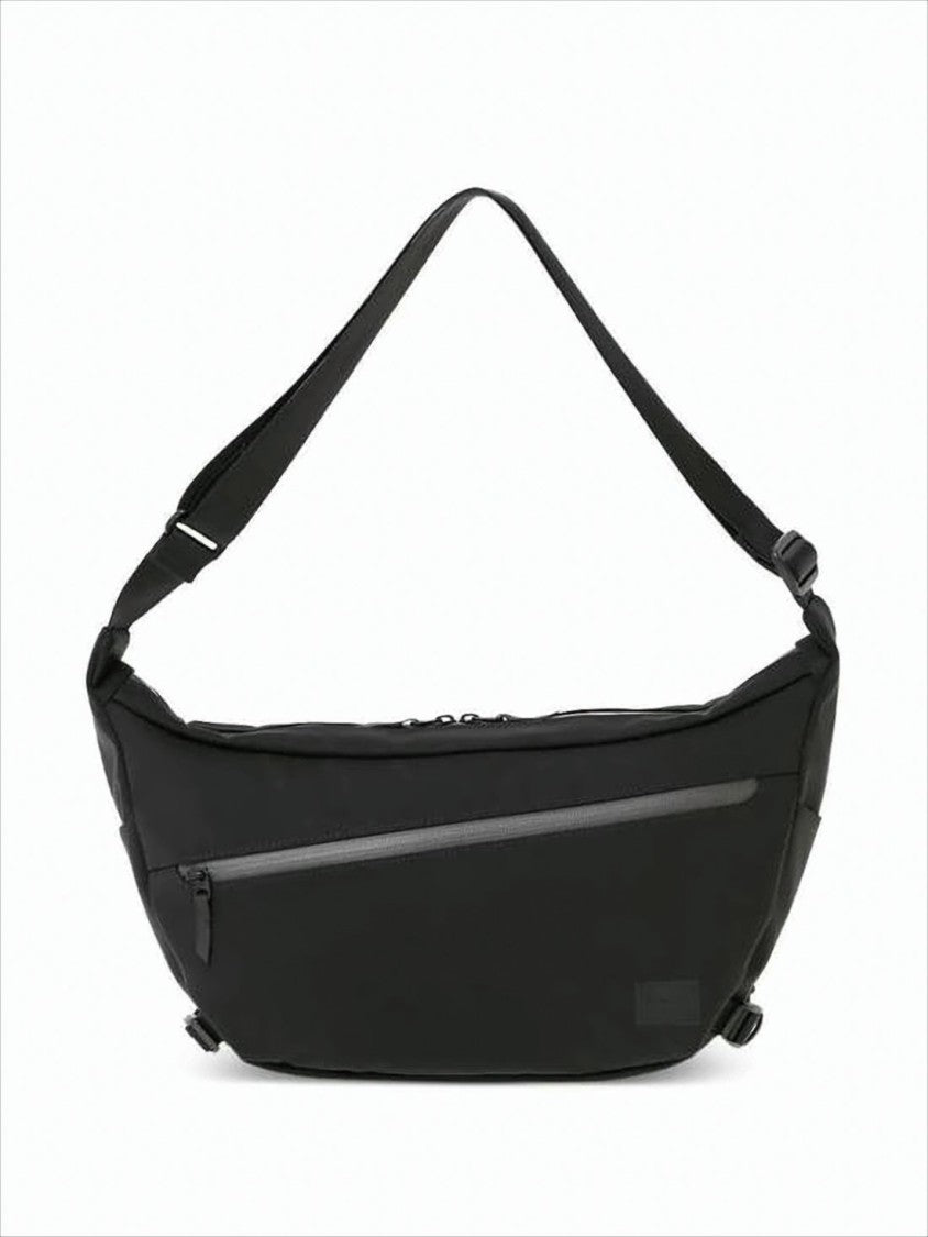 Porter Minimalist Shoulder Bag With Front Zip Pocket