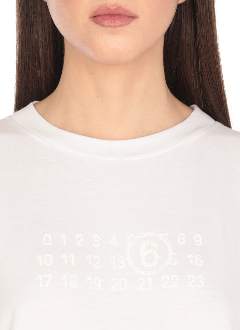 Mm6 By Maison Margiela White Cotton T-Shirt