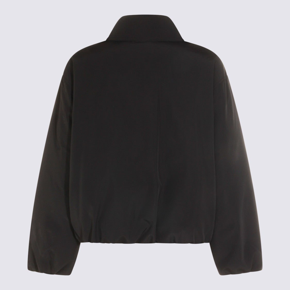 Jil Sander Boxy Black Coat With Classic Collar And Snug Fit