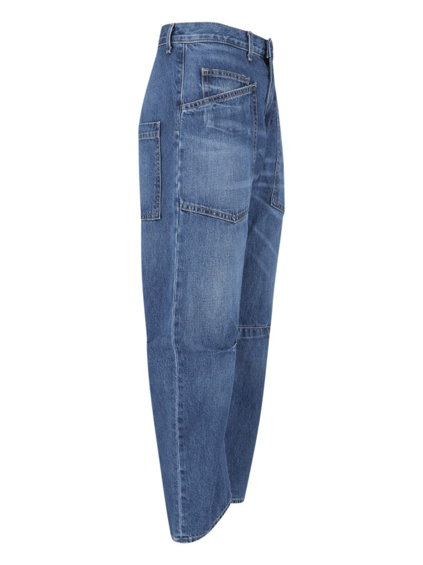 Nili Lotan Straight-Leg Denim Jeans With Mid-Rise Waist And Five-Pocket Design