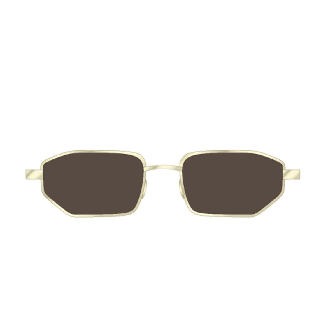 Off-White Gold Oeri14j Loa Metal Geometric Sunglasses