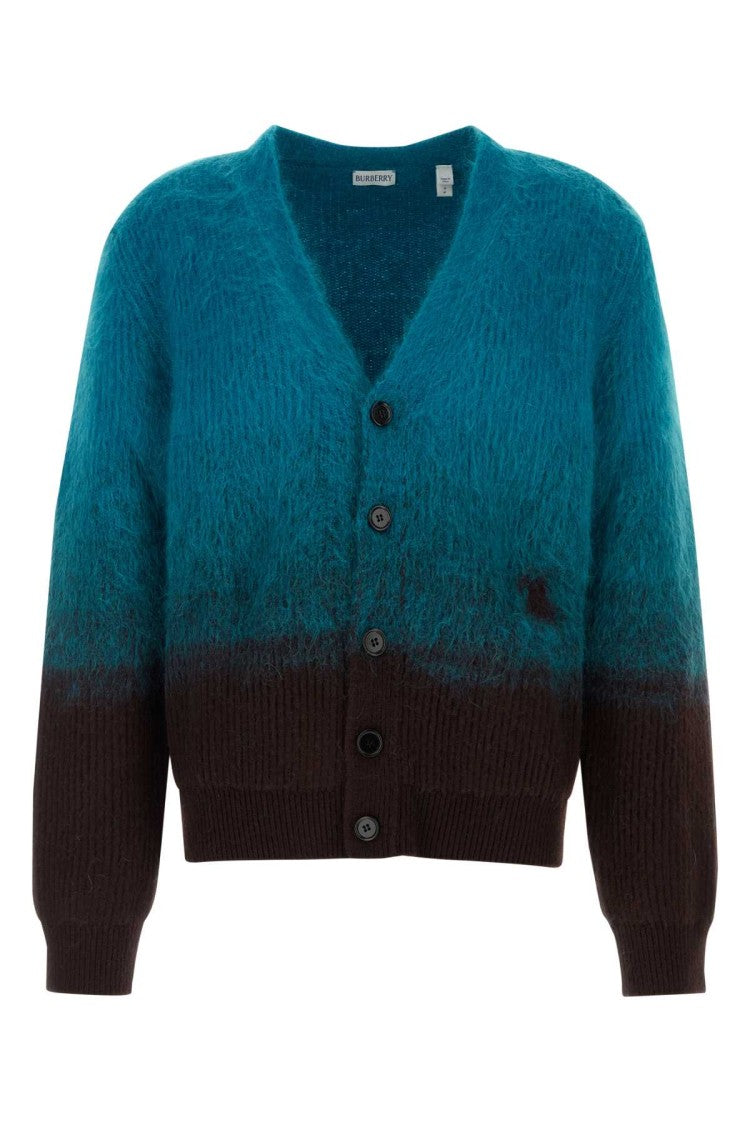 Burberry Two-Tone Wool Blend Cardigan