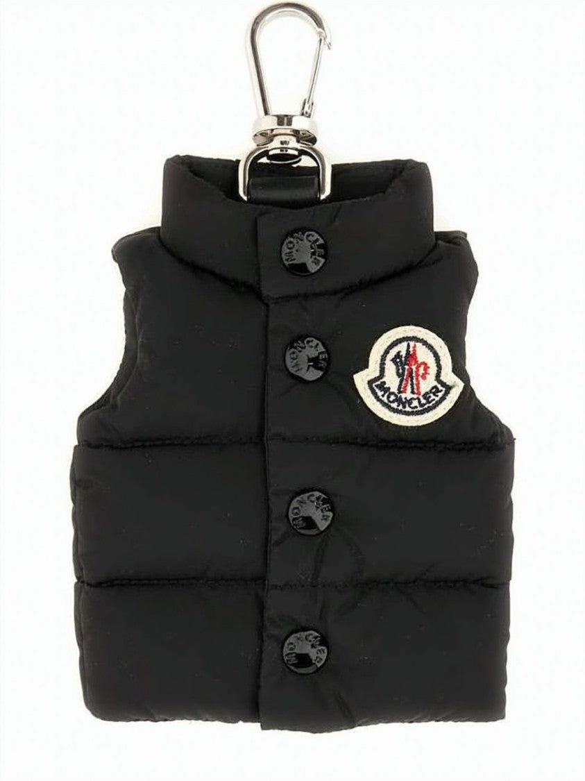 Moncler Miniature Padded Vest Keyring With Moncler Logo