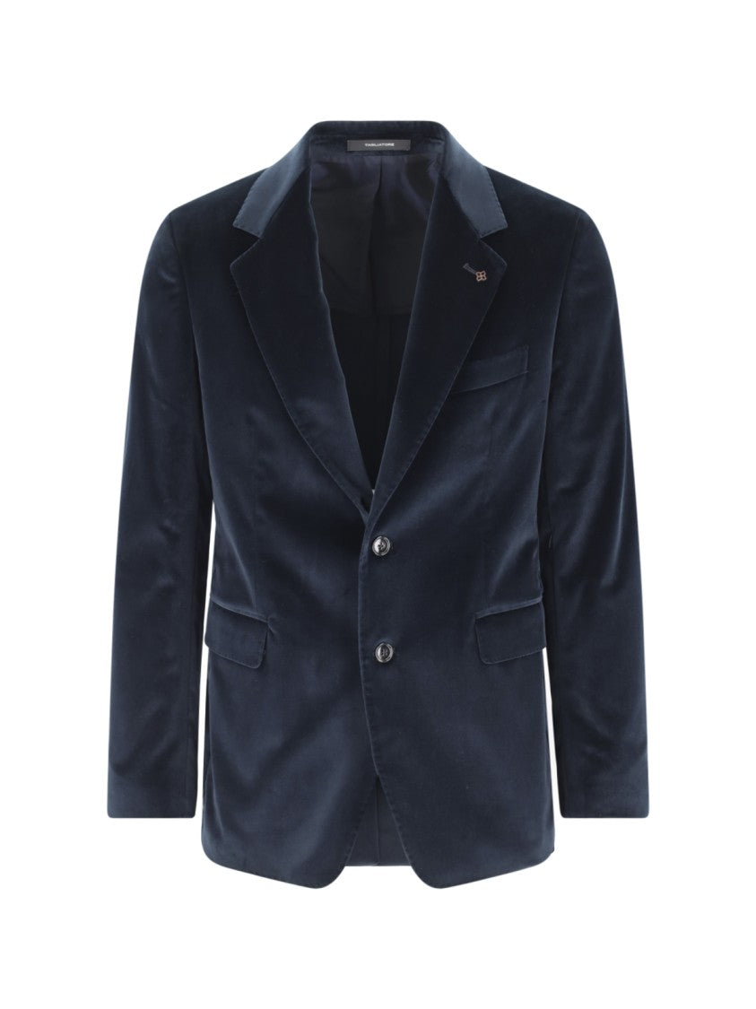 Tagliatore Velvet Blazer With Classic Lapel