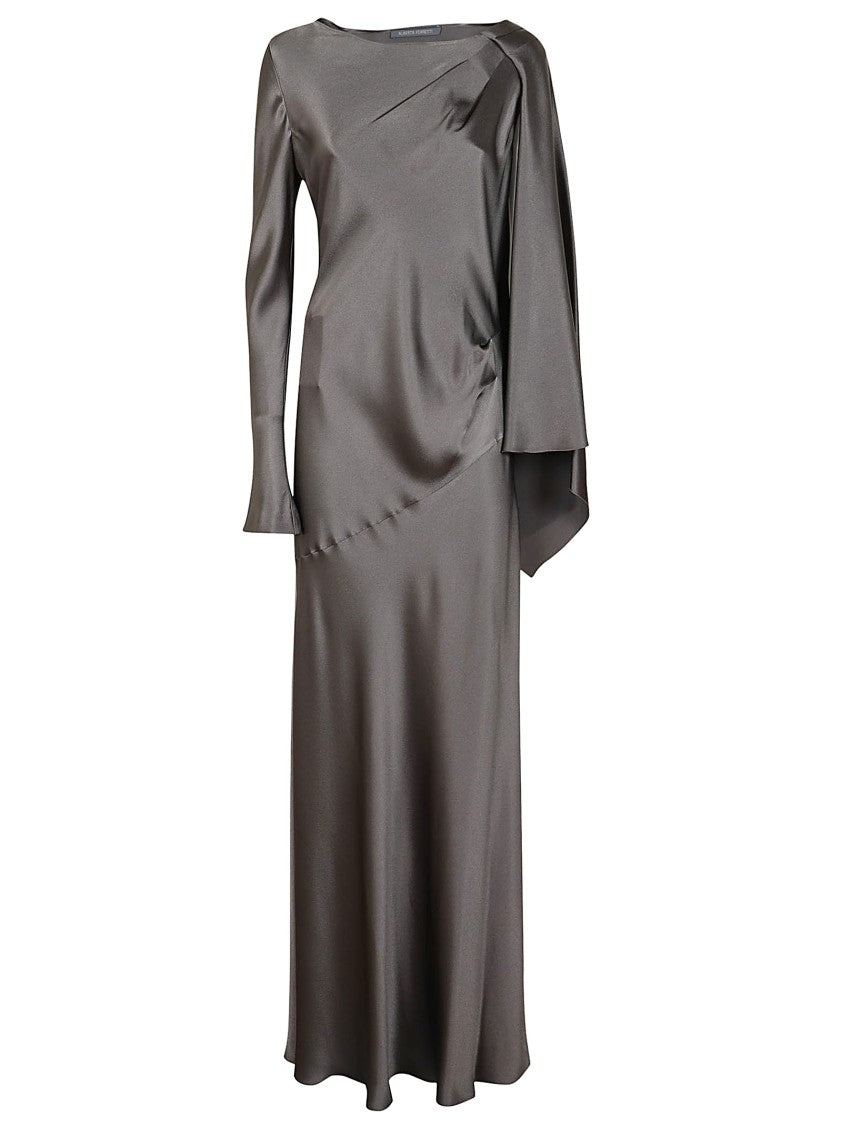 Alberta Ferretti One-Shoulder Evening Dress