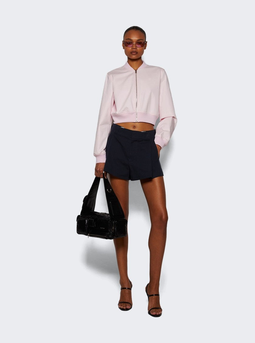 Alexander Wang High Waisted Pleated Workwear Short - Navy