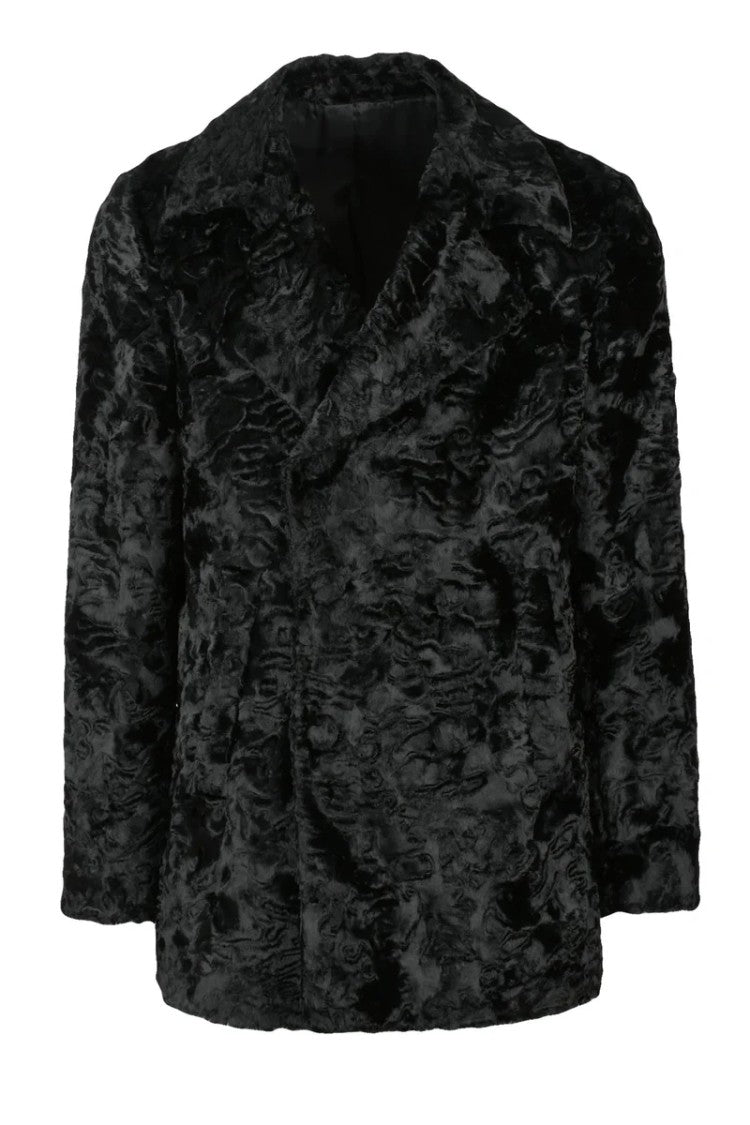 Michele Paoloni Faux Fur Coat - Black