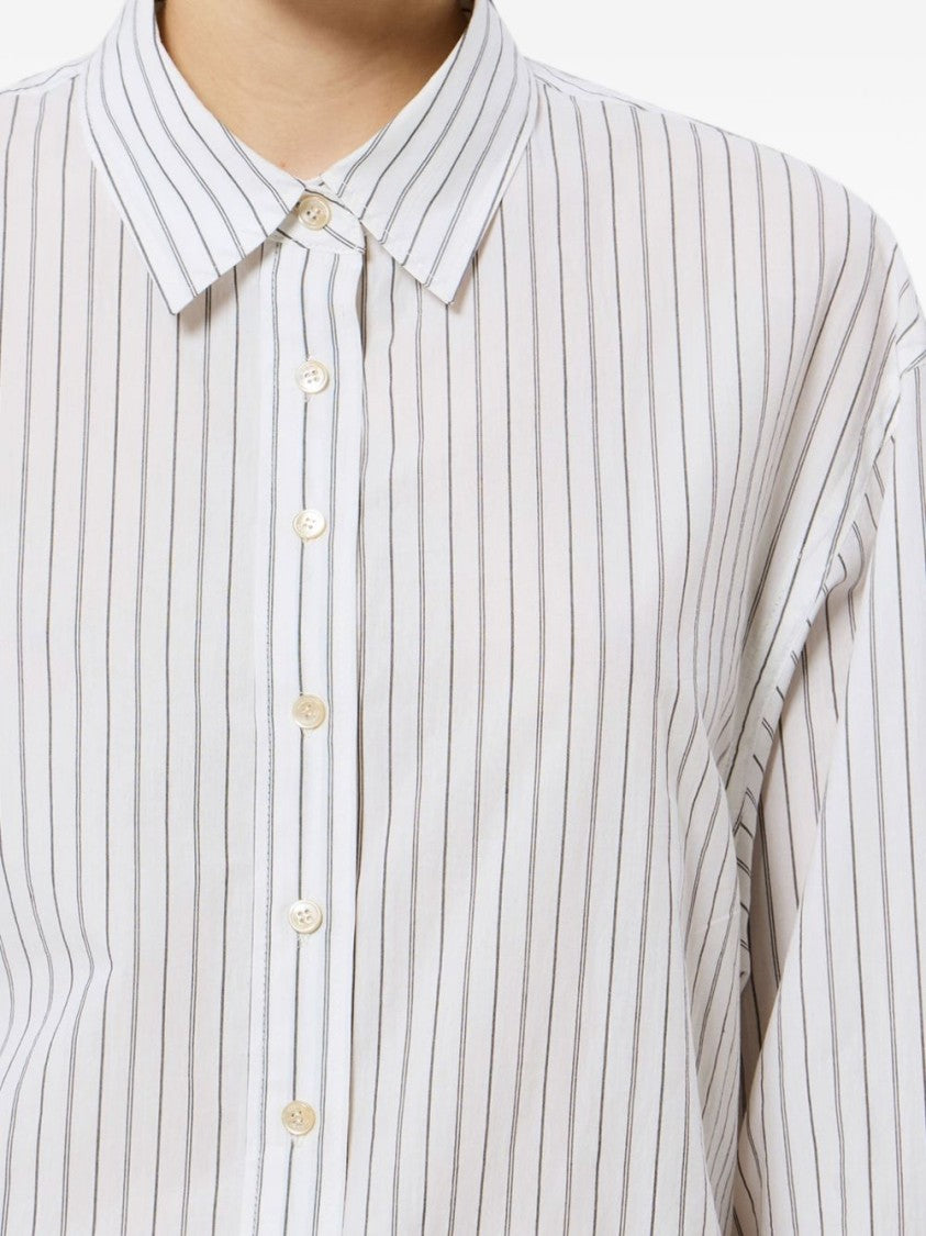 Isabel Marant Vertical Striped Tie Detail Shirt