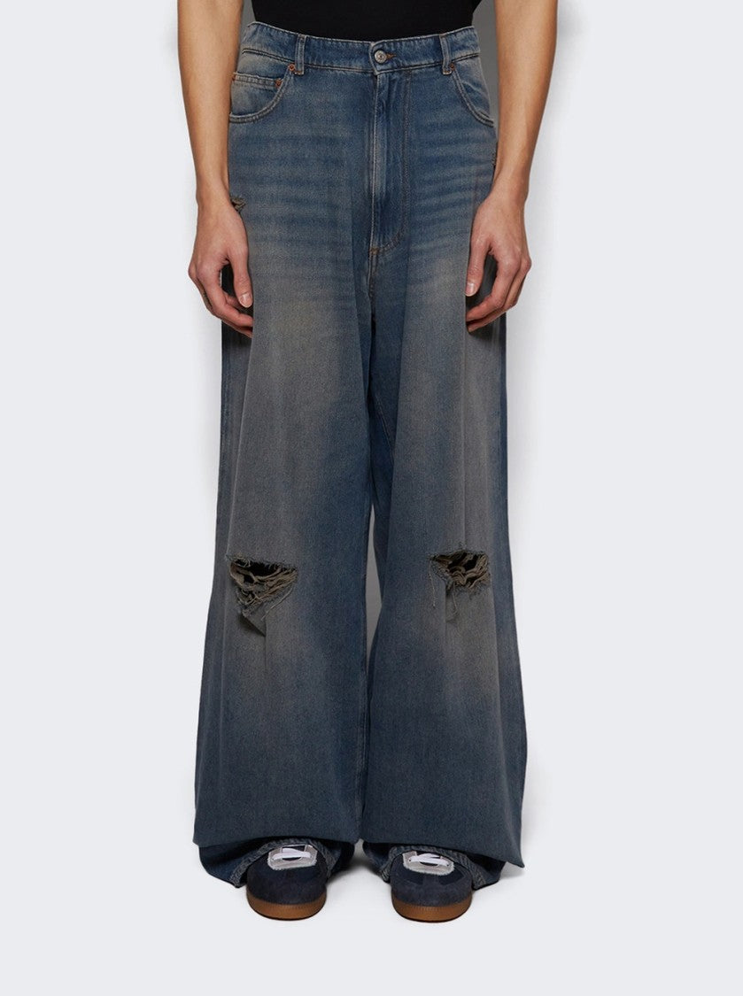 Mm6 By Maison Margiela 5 Pocket Jeans Grey Blue