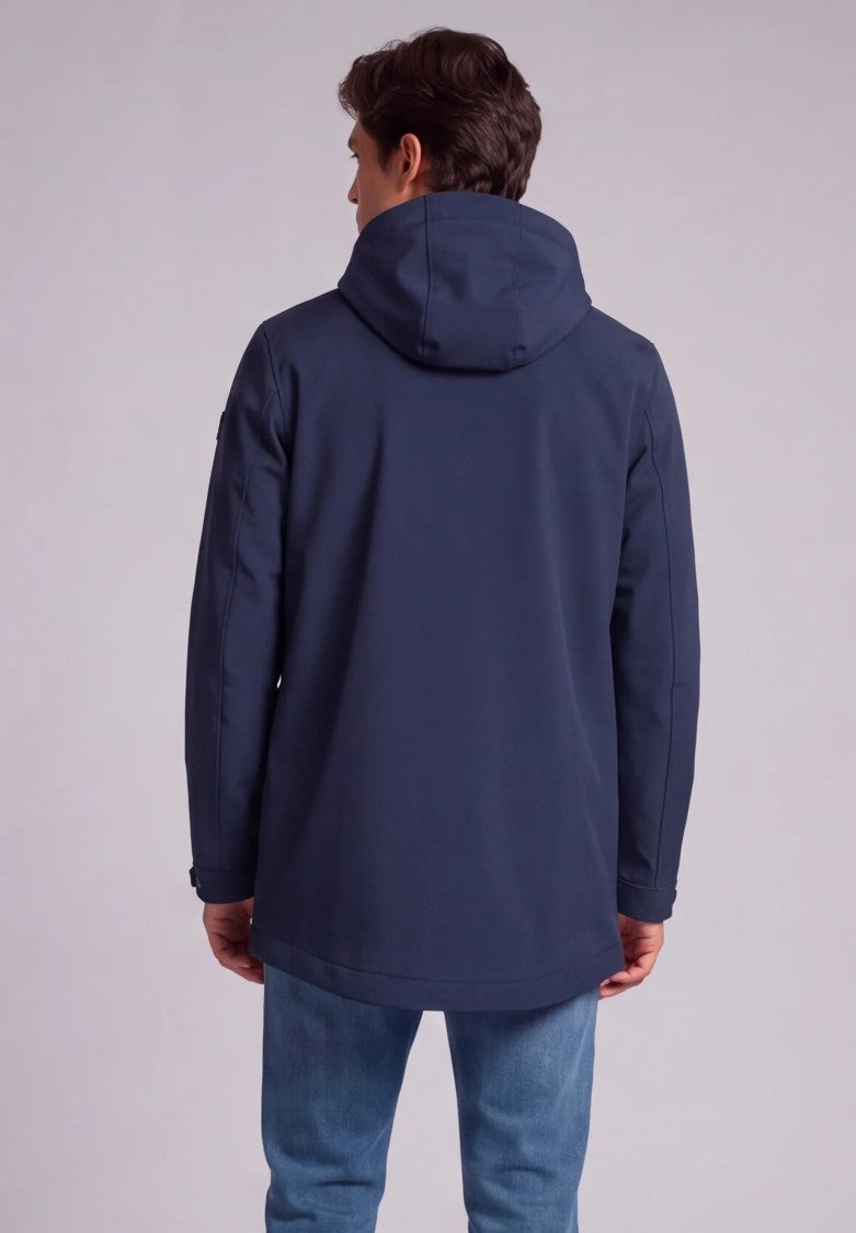 Colmar Blue Adjustable Hood Zip Casual Jacket