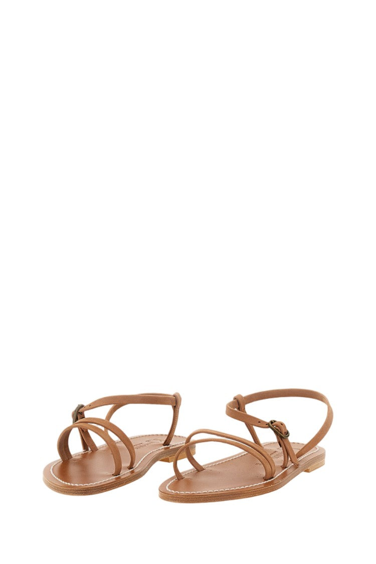 K Jacques St Tropez Light Brown Erka Leather Sandals