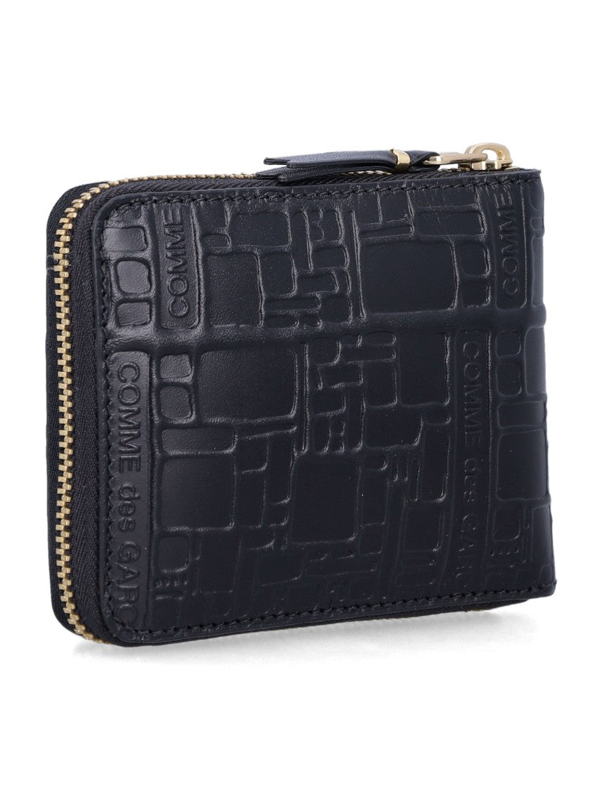 Comme Des Garçons Embossed Leather Zip-Around Wallet