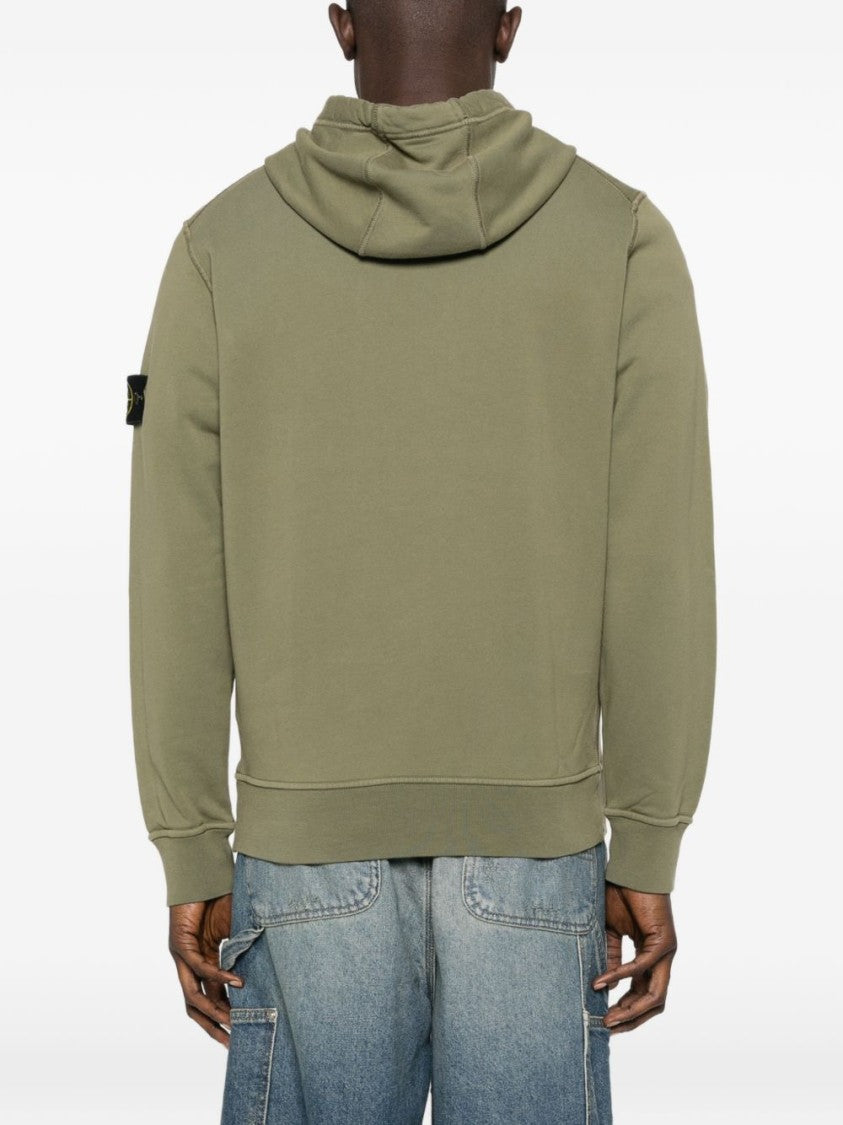 Stone Island Relaxed-Fit Cotton Hoodie With Distinctive Patch Logo