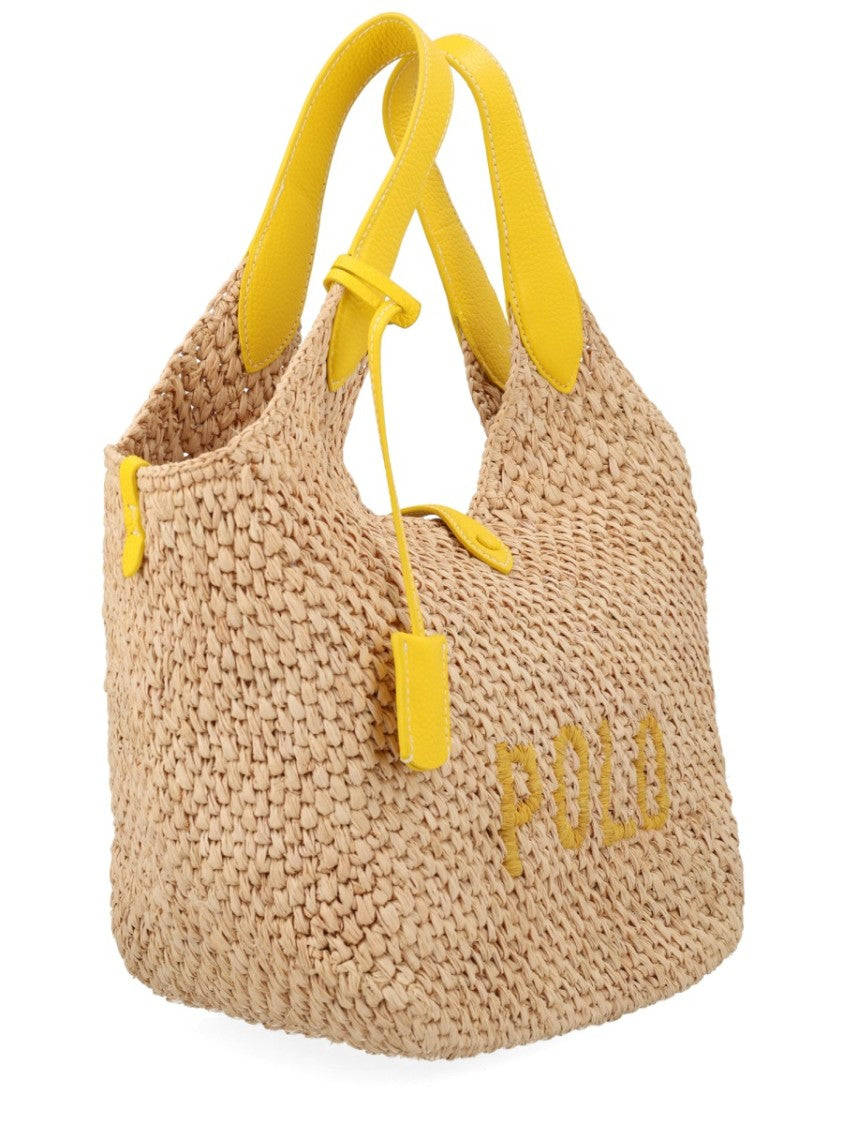 Polo Ralph Lauren Polo Play Woven Raffia Tote Bag
