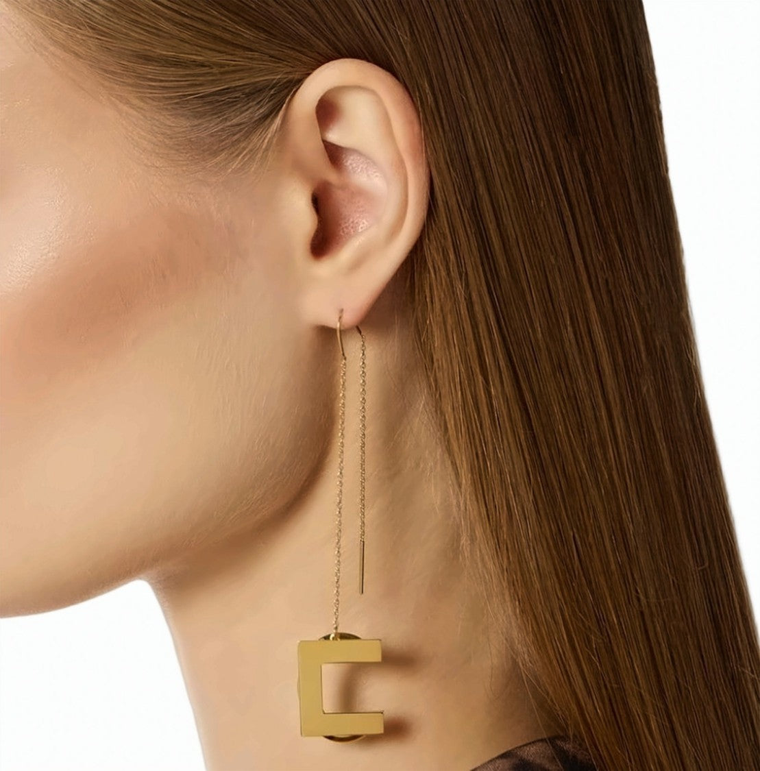 Elisabetta Franchi Gold Plated Chain Earrings