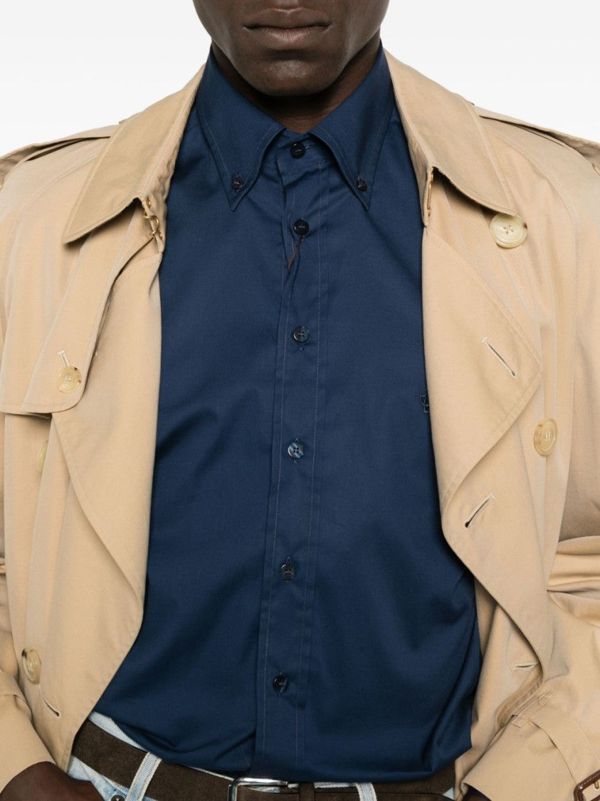 Etro Tailored Blue Shirt With Button-Down Design