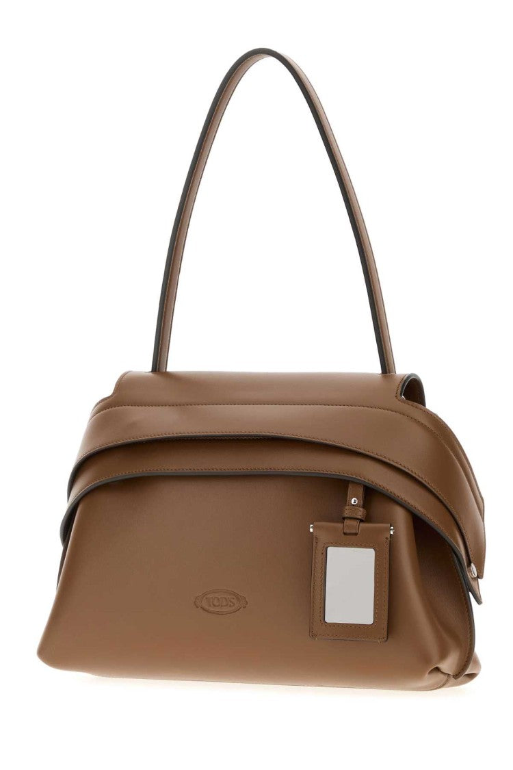 Tod's Caramel Leather Small Tod S Wave Shoulder Bag