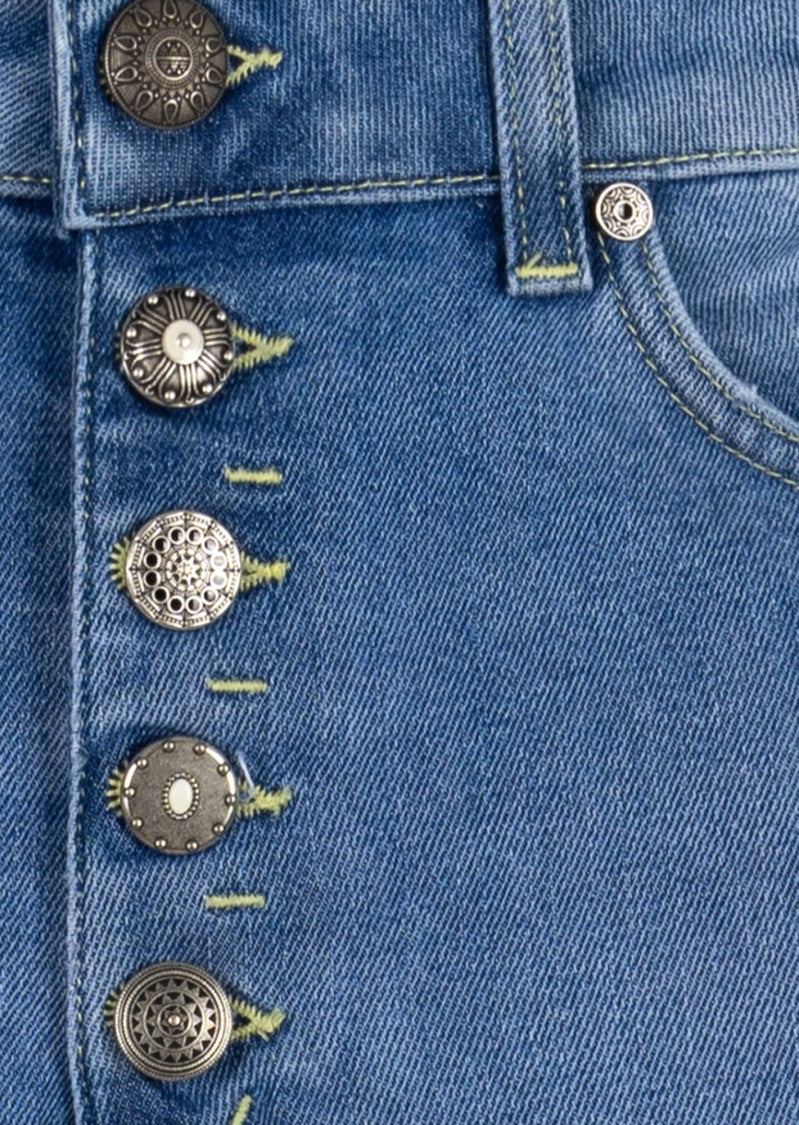 Dondup High-Waisted Denim Jeans With Jewel Detailing