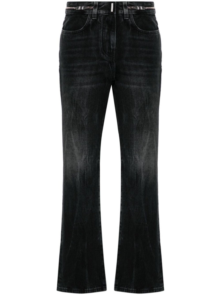 Givenchy Logo-Plaque Bootcut Jeans