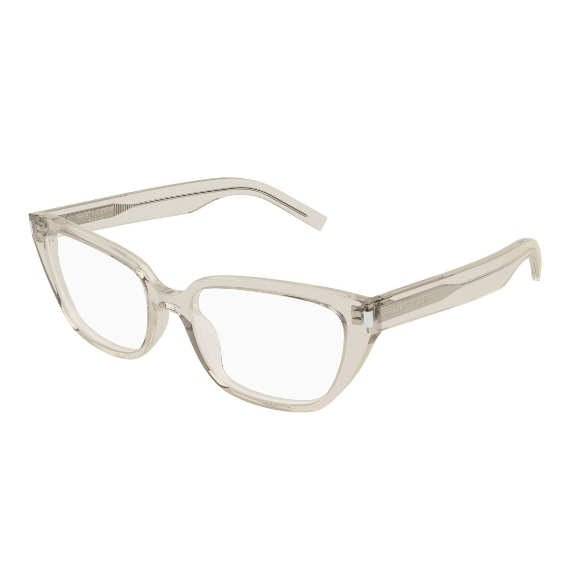 Saint Laurent Translucent Rectangular Sunglasses With Sturdy Temples