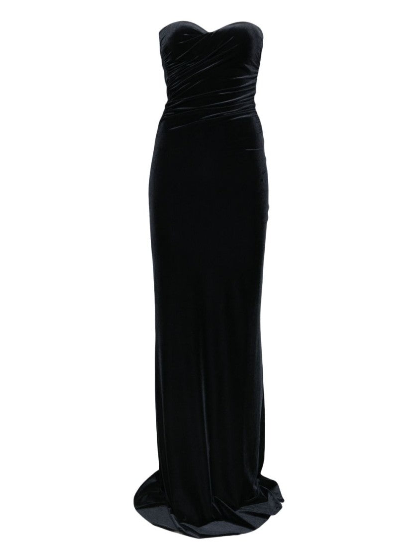 Amazuin Strapless Fitted Evening Dress With Ruched Bodice