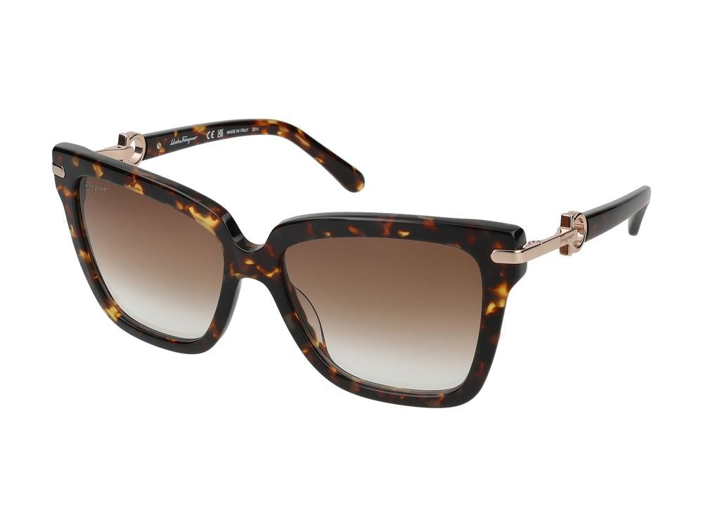 Salvatore Ferragamo Dark Tortoise Sf1085s Acetate Oversized Square Sunglasses