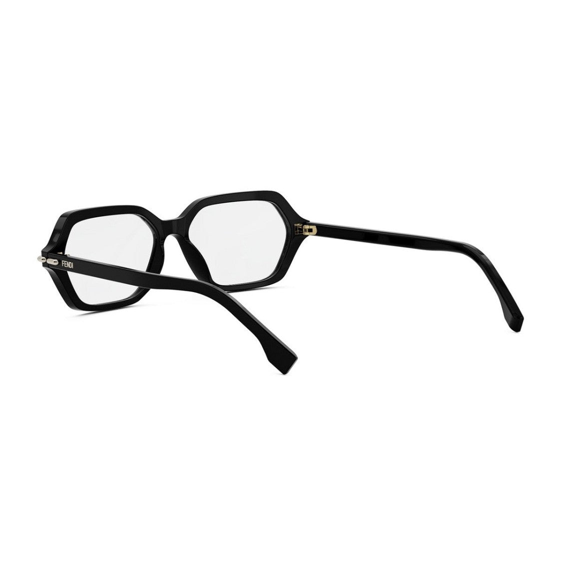 Fendi Black Selleria Acetate Geometric Sunglasses