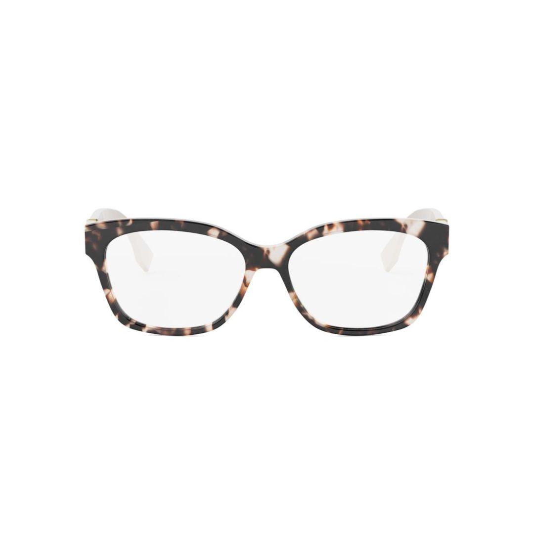 Fendi Fe50124i Bold Tortoiseshell Square Frame Sunglasses
