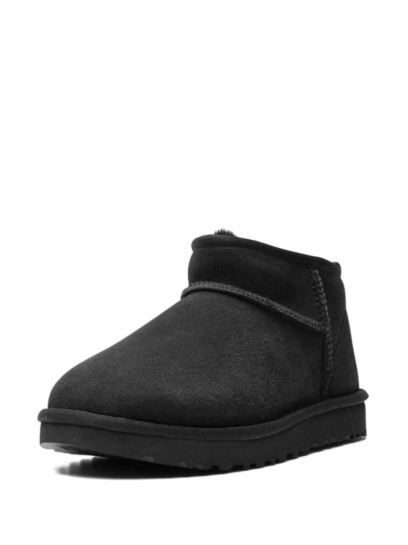 Ugg Calf Suede Slip-On Boots With Shearling Appliqué