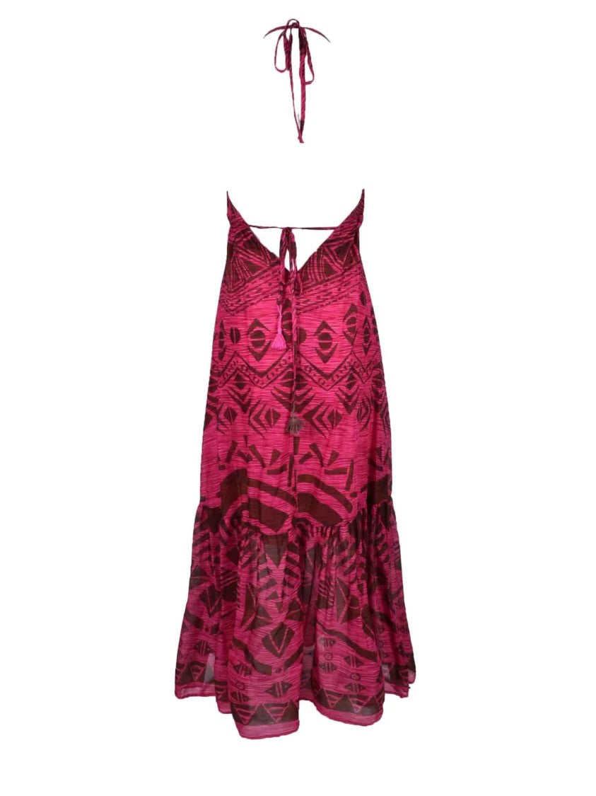 Motel Fuchsia Long Dress Laces