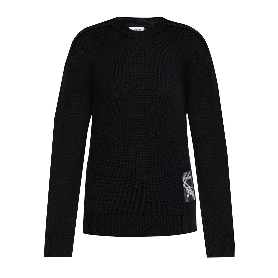 Burberry Black Wool Sweater With Textured Finish