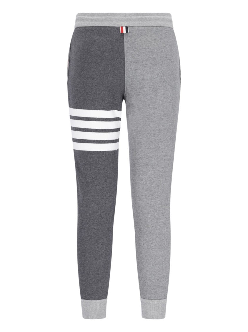 Thom Browne "Loopback 4-Bar" Sweatpants – Grey