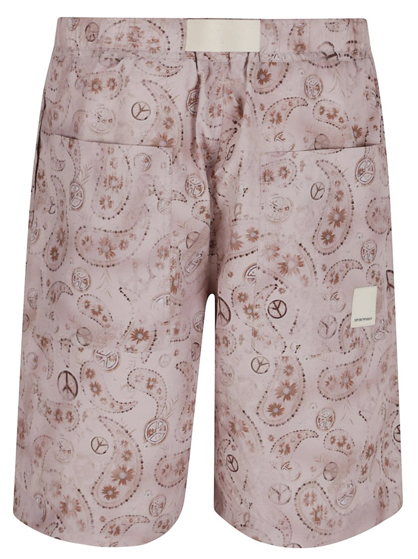 Emporio Armani Bermuda Shorts With Elastic Waist And Adjustable Strap