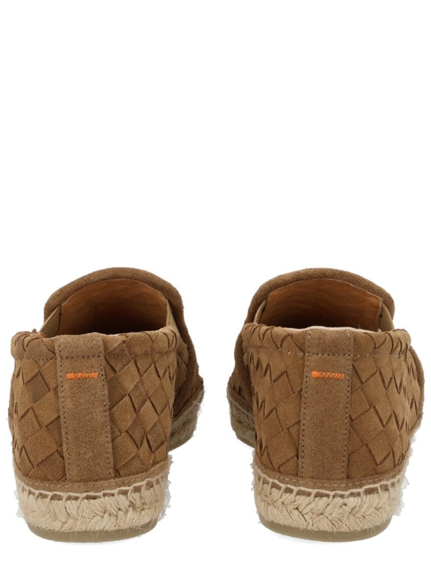 Castaner Brown Java Woven Leather Espadrilles