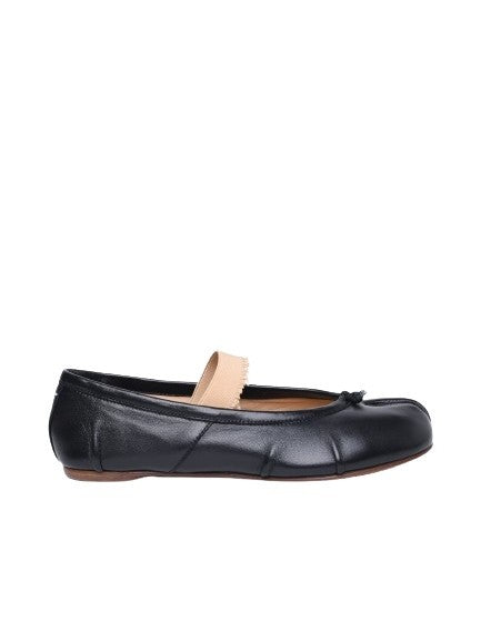 Maison Margiela Tabi' Black Nappa Ballet Flats