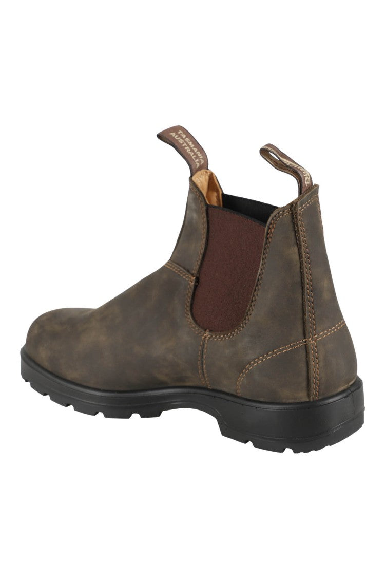 Blundstone Rustic Brown Leather Chelsea Boot With Contrast Stitching
