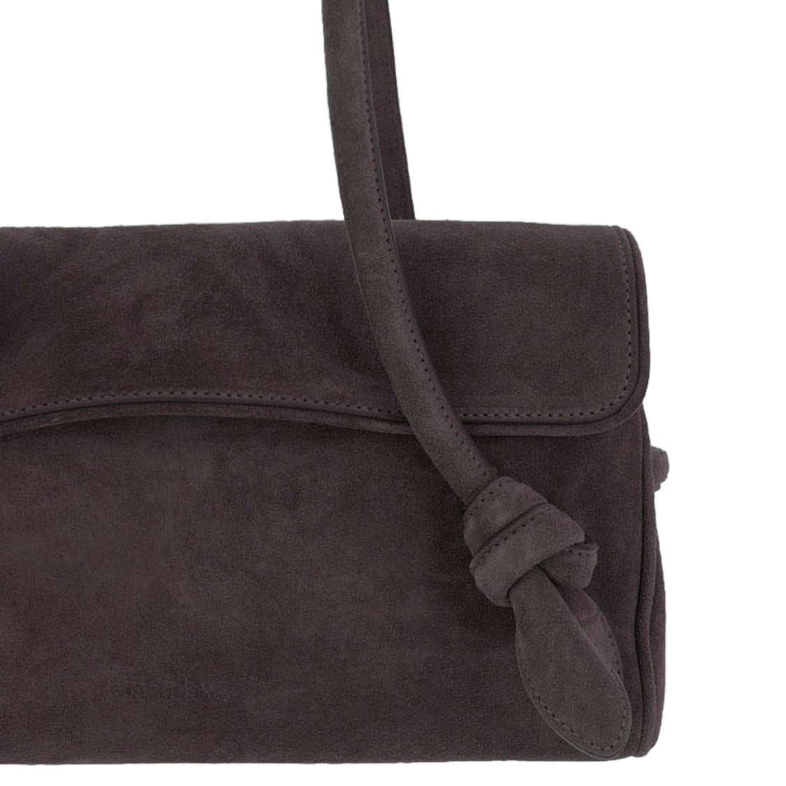 Jacquemus Brown Embossed Logo Suede Backpack