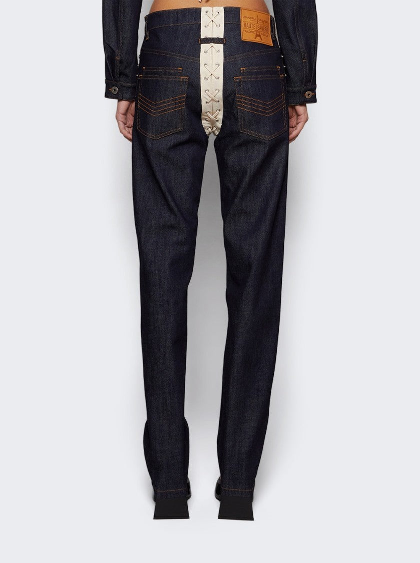 Jean Paul Gaultier Jean With Lacing Detail Indigo
