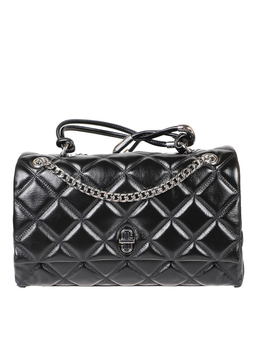 Marc Jacobs Quilted Black Handbag With Chain Strap